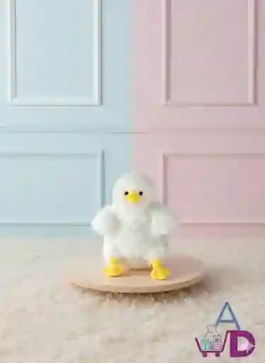 Peluche Pato Blanco En Finas Texturas