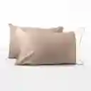 Fundas De Almohada Expressions 50x70cm Cafe Algodon