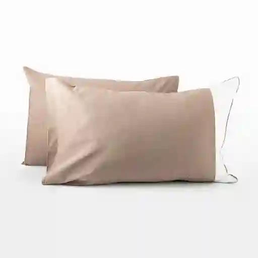 Fundas De Almohada Expressions 50x70cm Cafe Algodon