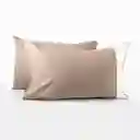 Fundas De Almohada Expressions 50x90cm Cafe Algodon