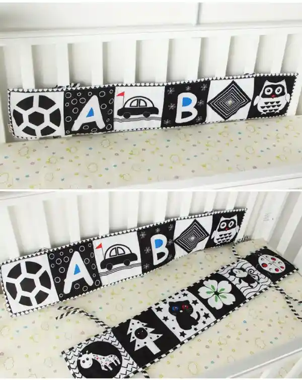 Libro Plegable Bebé Estimulación Contraste Texturas Figuras