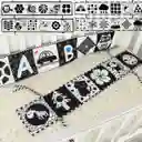 Libro Plegable Bebé Estimulación Contraste Texturas Figuras