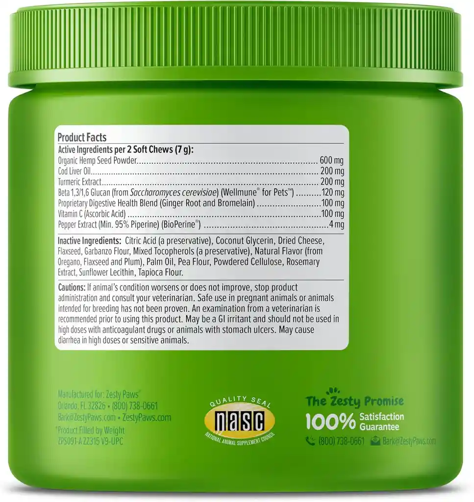 Allergy & Emmune Bites Para Perro Zesty Paws X 90 Soft Chews