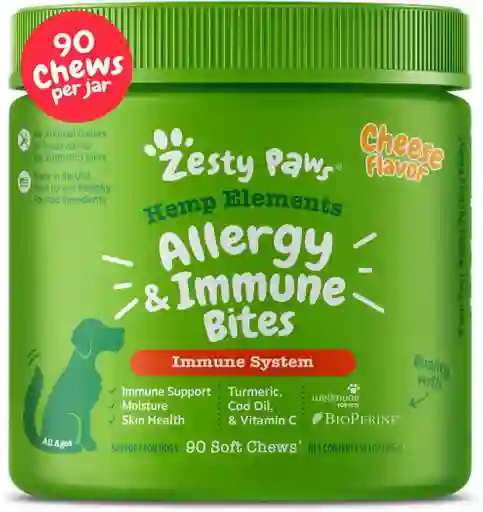 Allergy & Emmune Bites Para Perro Zesty Paws X 90 Soft Chews