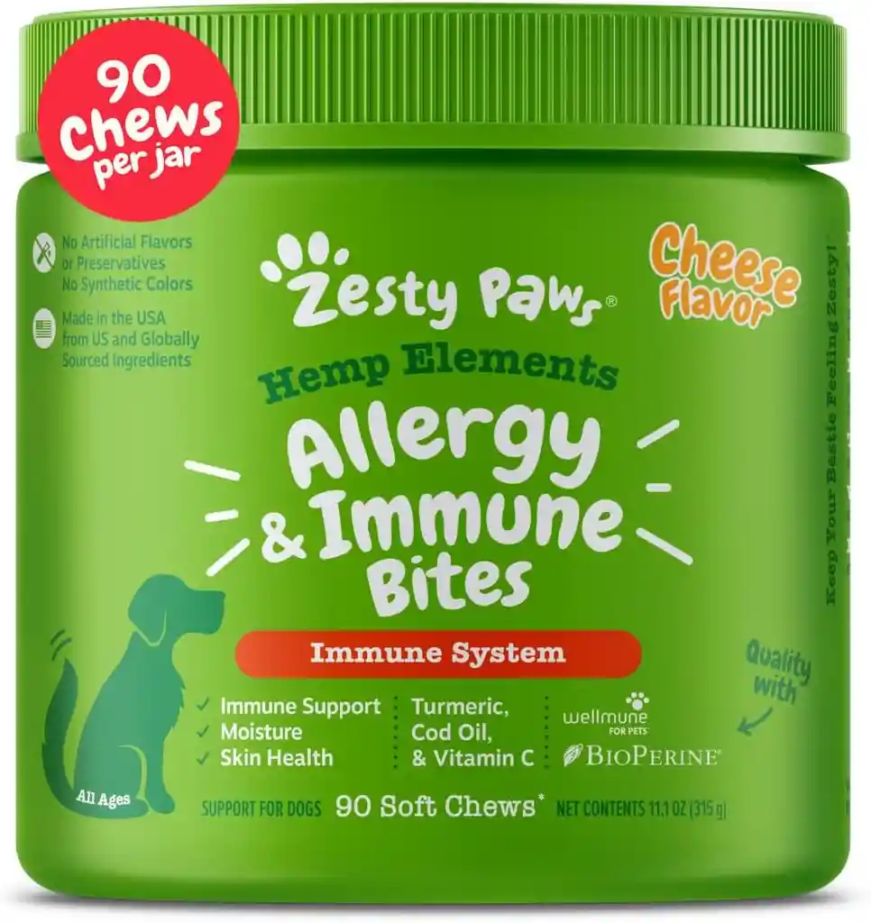 Allergy & Emmune Bites Para Perro Zesty Paws X 90 Soft Chews