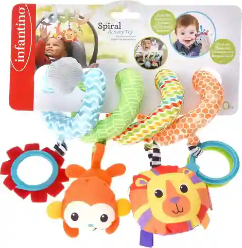 Juguete Bebe Estimulación Espiral Animales Colores Y Textura