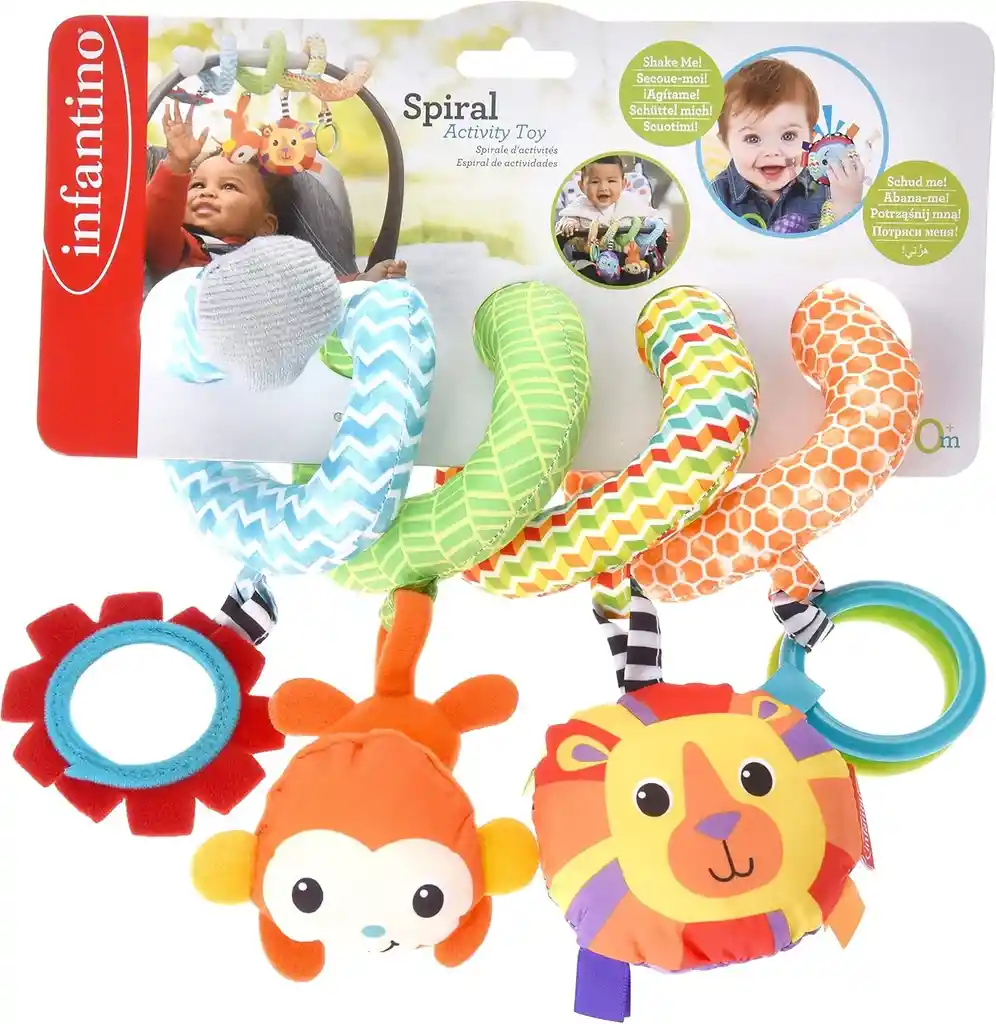 Juguete Bebe Estimulación Espiral Animales Colores Y Textura