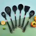 Juego De Utensilios De Cocina 7 Piezas Negro