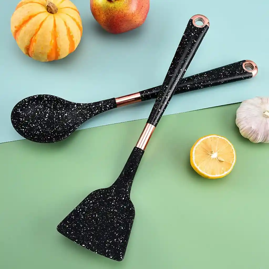 Juego De Utensilios De Cocina 7 Piezas Negro