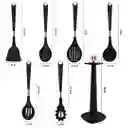 Juego De Utensilios De Cocina 7 Piezas Negro
