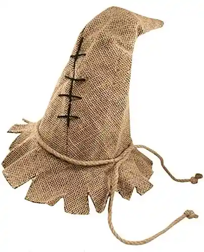 Sombrero De Espantapajaros De Arpillera Marron Disfraz Halloween