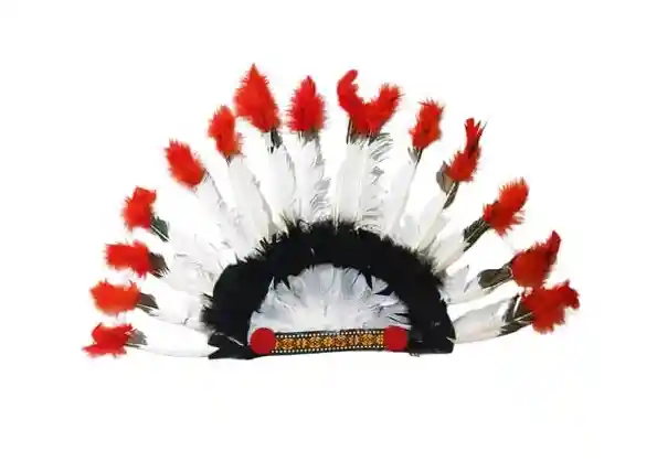 Diadema Balaca Corona Indigena Con Plumas