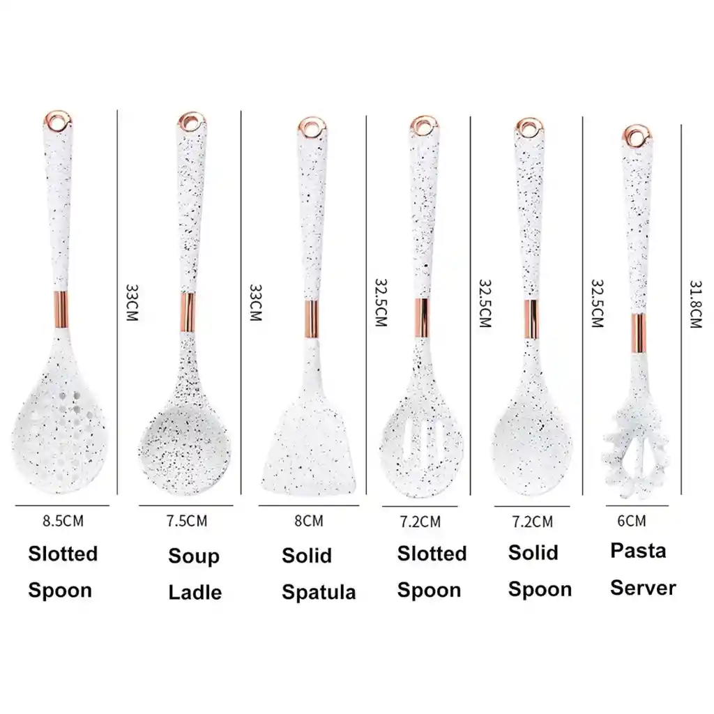 Juego De Utensilios De Cocina 7 Piezas Blanco