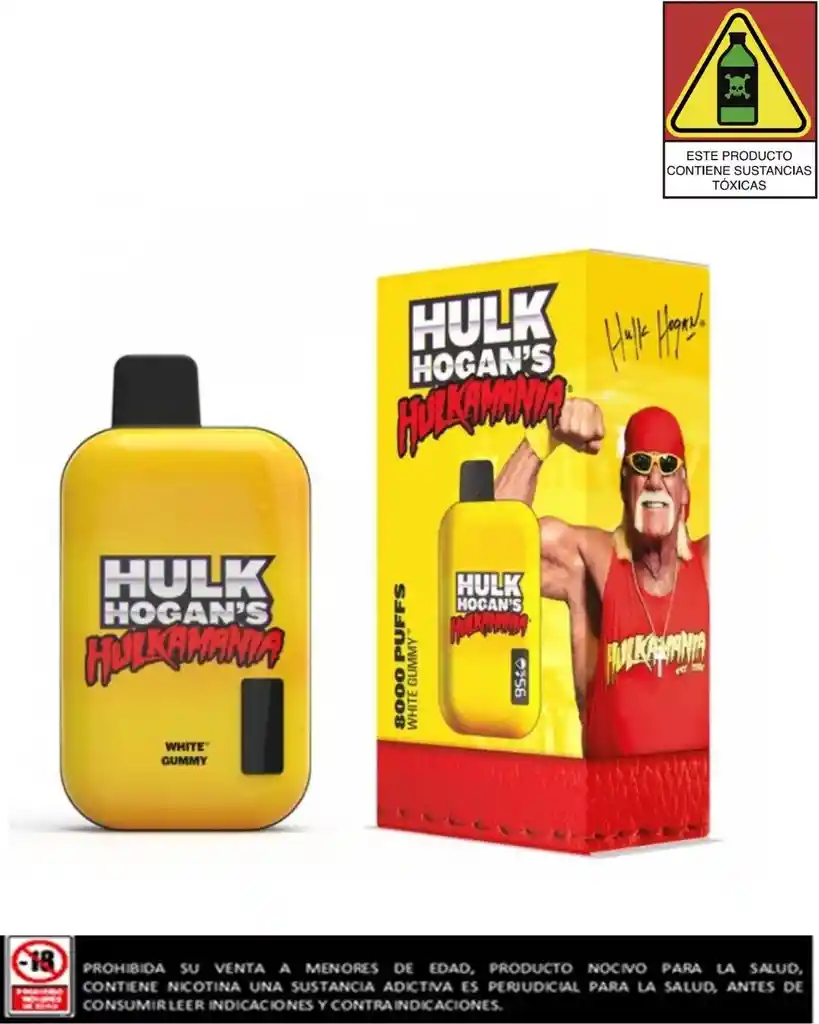 Vapeador Hulk Hulkamania White Gummy
