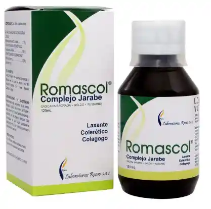 Romascol Complejo Jarabe 120 Ml (cascara Sagrada+ Boldo+ Ruibardo) Laxante