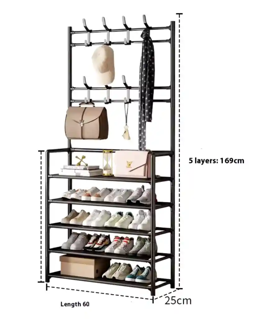 Organizador Zapatero Perchero 5 Niveles