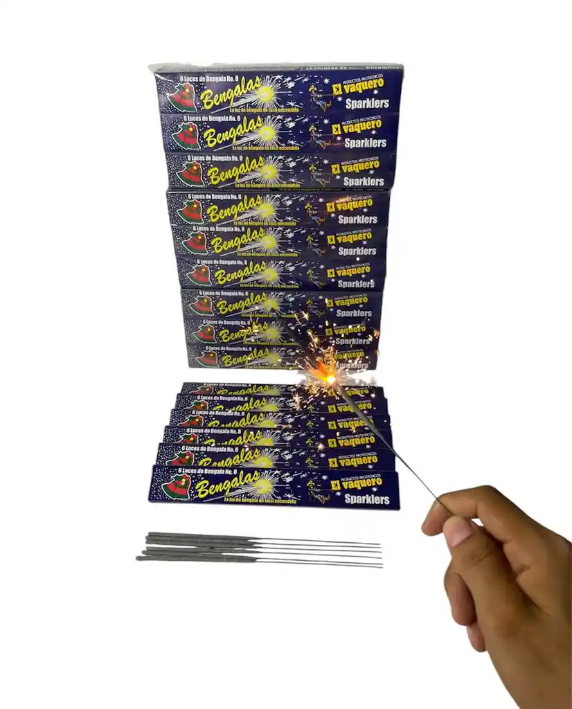 Chispitas Mariposa 6 Cajas X 6 Unidades Bengala Mariposa Polvora Barita De Chispas Chispa Mariposa