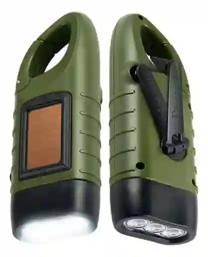 Linterna De Emergencia Solar Y Dinamo Recargable