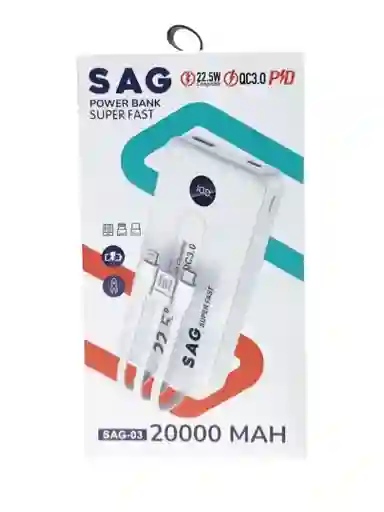 Cargador Portátil Sag-03 De 20000mah