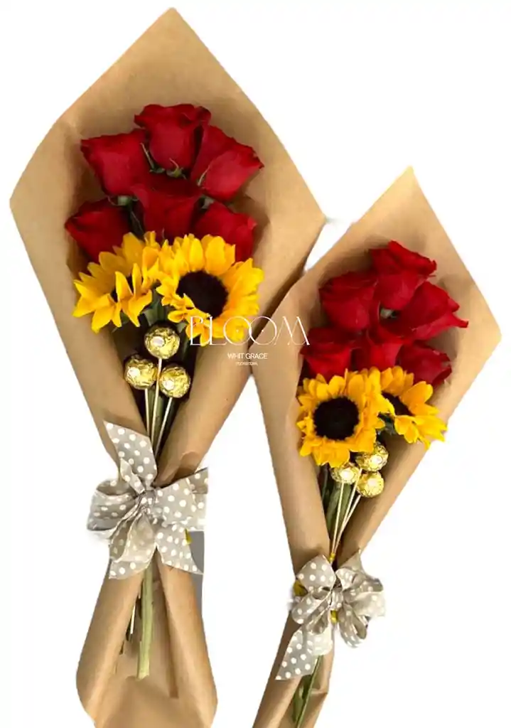 Flores Rosas Y Girasoles Duo