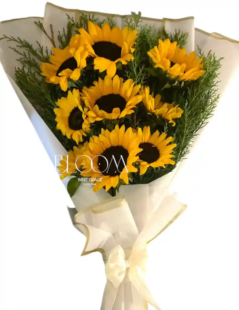 Flores Girasoles En Ramillete