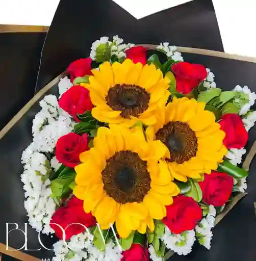 Flores Rosas Rojas Y Girasoles X3