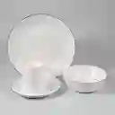 Vajilla Expressions Redonda Blanco 16 Pz Vidrio Opal