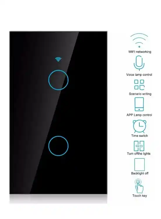Interruptor De Luz Inteligente Wifi Doble (dos Botones)