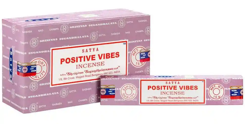 Incienso Nag Champa Satya Vibras Positivas Caja 15g