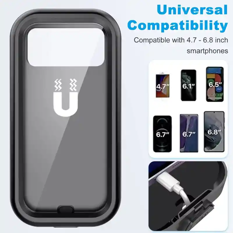 Holder Soporte Celular Impermeable Magnetico Rigido Moto Pro