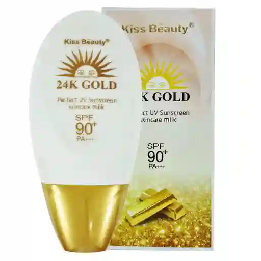 Protector Solar 24kgold Con Color Kiss Beauty