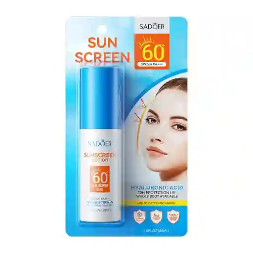 Protector Solar En Loción Ácido Hialurónico Spf60 Sadoer 50ml