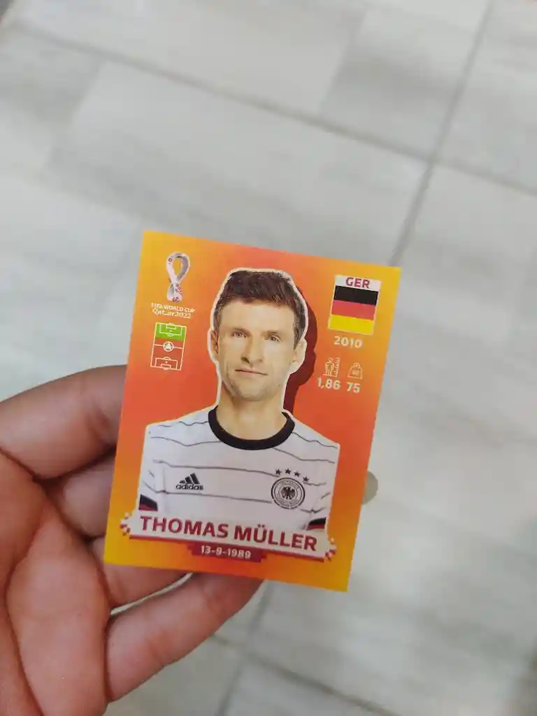 Lamina Thomas Muller Para Album Copa Mundial Qatar 2022 Panini