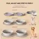 Comedero Doble Portatil Silicona Plegable