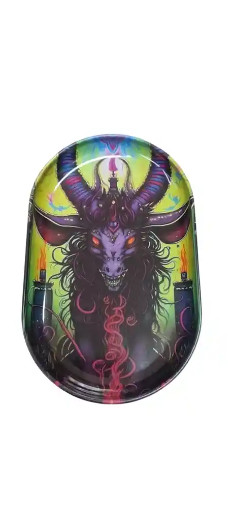 Bandeja Metalica Con Diseño 13cm X 8cm