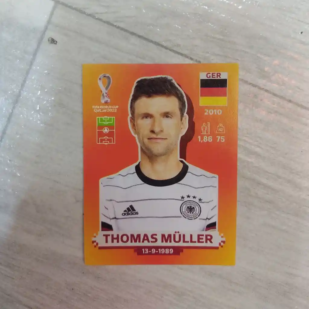 Lamina Thomas Muller Para Album Copa Mundial Qatar 2022 Panini