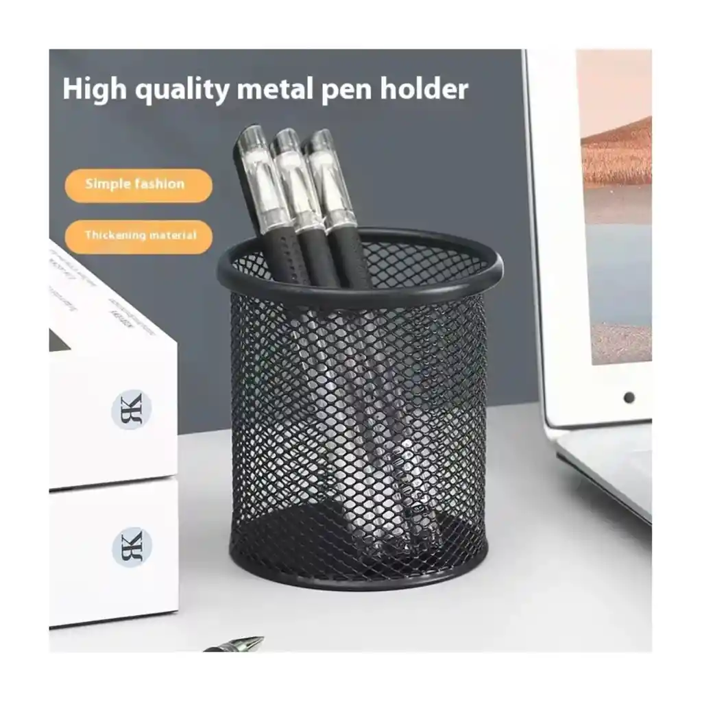 Portalápices Redondo En Malla Metálico