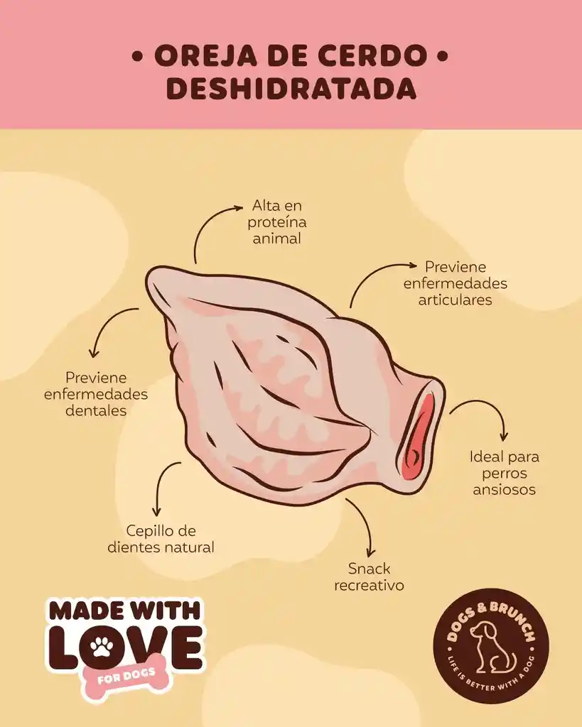 Oreja De Cerdo Deshidratada Para Perros
