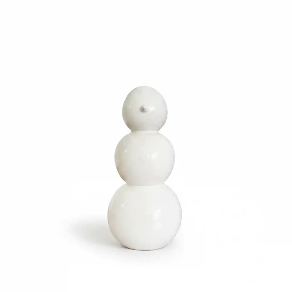 Muñeco De Nieve En Cerámica Grande