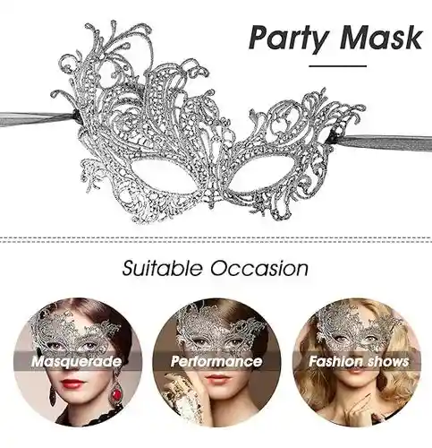 Antifaz Plateado Halloween