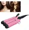 Pinza Rizadora Profesional Para Ondas 3 Tubos