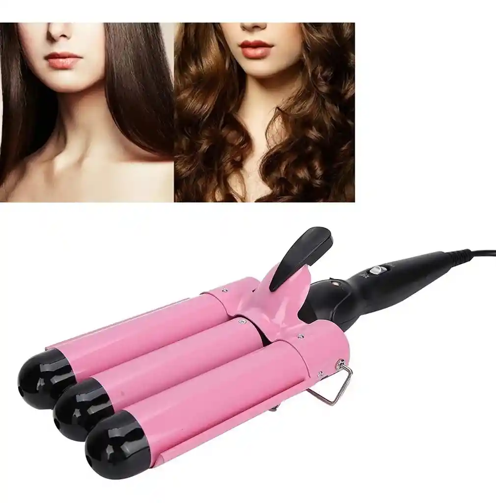 Pinza Rizadora Profesional Para Ondas 3 Tubos