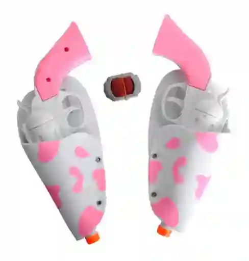Pistola De Juguete Vaquero X2 Rosadas Cowboy Halloween Disfraz