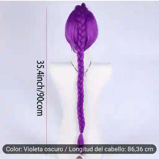 Peluca Para Disfraz Guerrera K-pop Rumi 90cm