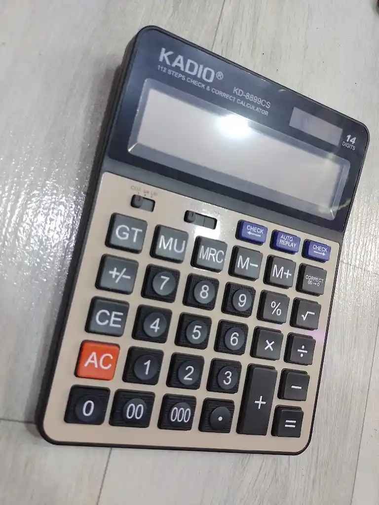 Calculadora Kadio Kd-8899cs Negro Con Beige