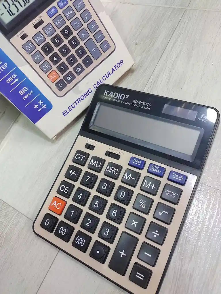 Calculadora Kadio Kd-8899cs Negro Con Beige