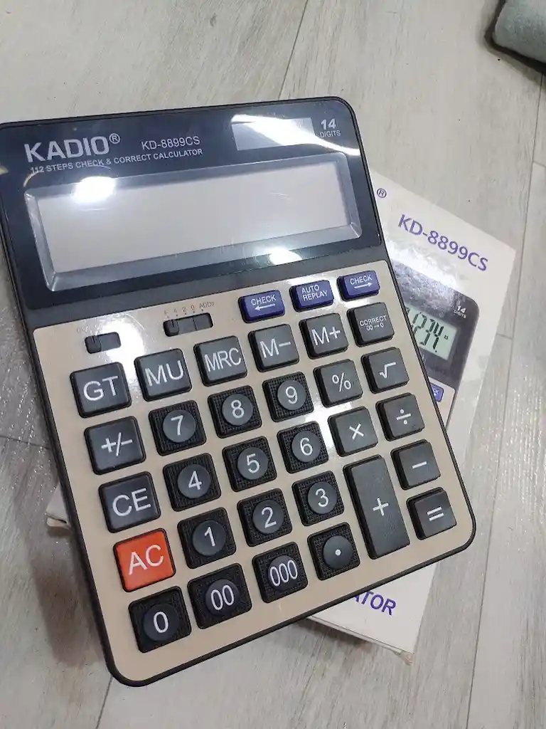 Calculadora Kadio Kd-8899cs Negro Con Beige