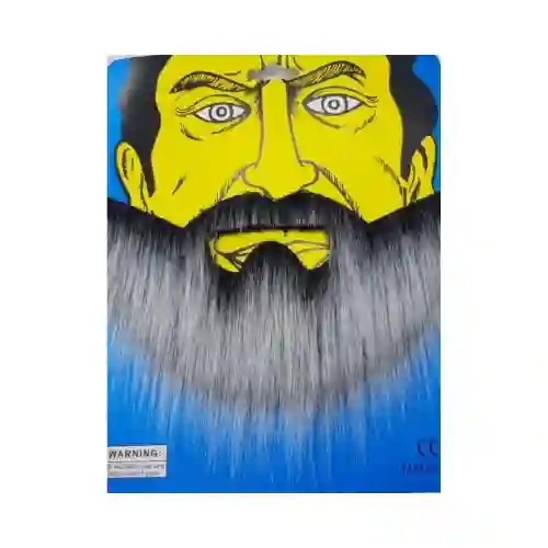 Barba Corta Negra Con Canas Disfraz Halloween