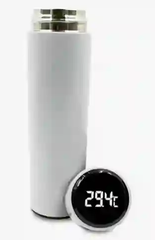 Termo Digital Blanco Smart Up De 500ml Mantiene Bebidad Frio O Caliente