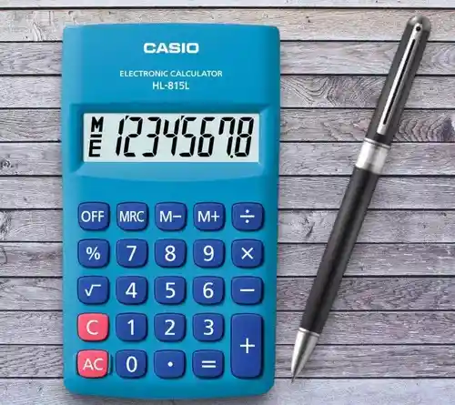 Calculadora De Bolsillo Casio Hl-815l Azul
